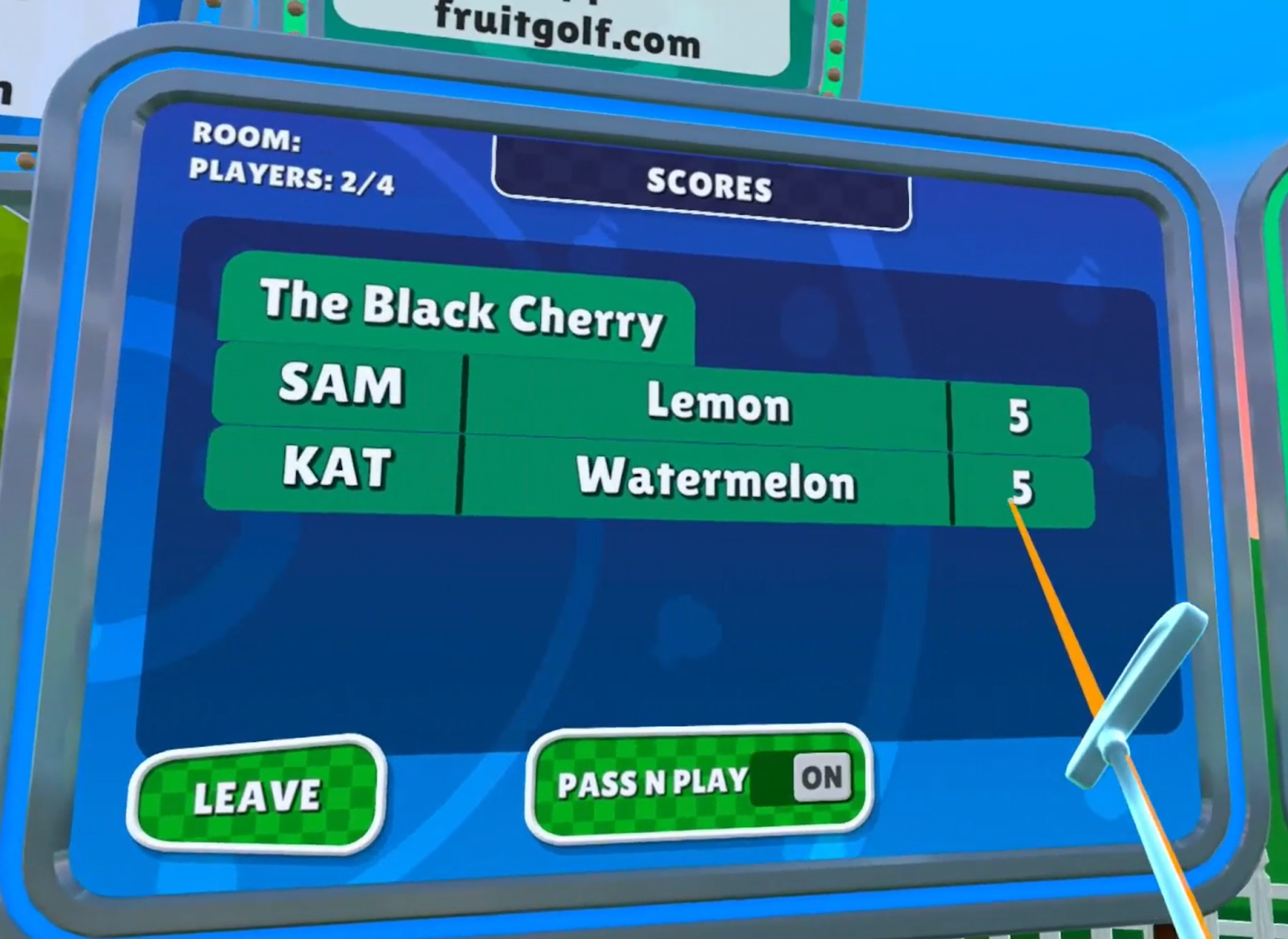 Fruit Golf Pass n' Play